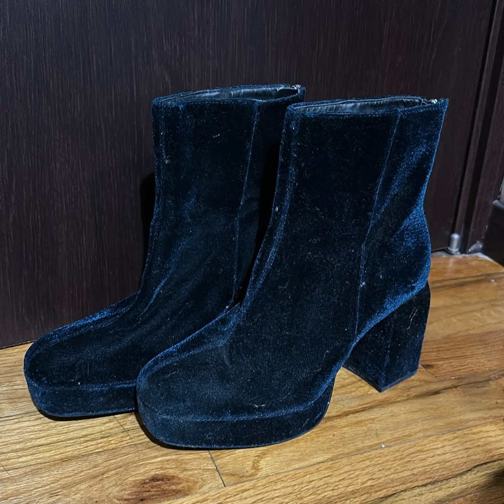 Velour Zara booties